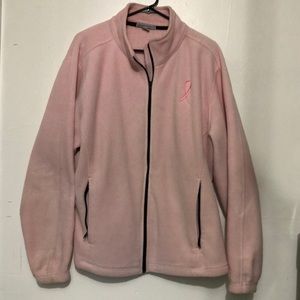 Port Authority pink fleece jacket